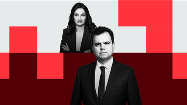Marzena Tabor-Olszewska, redaktor prowadząca „Rzeczpospolitej” i Michał Kolanko, dziennikarz i anali