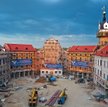 Zamek w Nieświeżu z wykonanym w prawosławnym stylu zwieńczeniem wieży