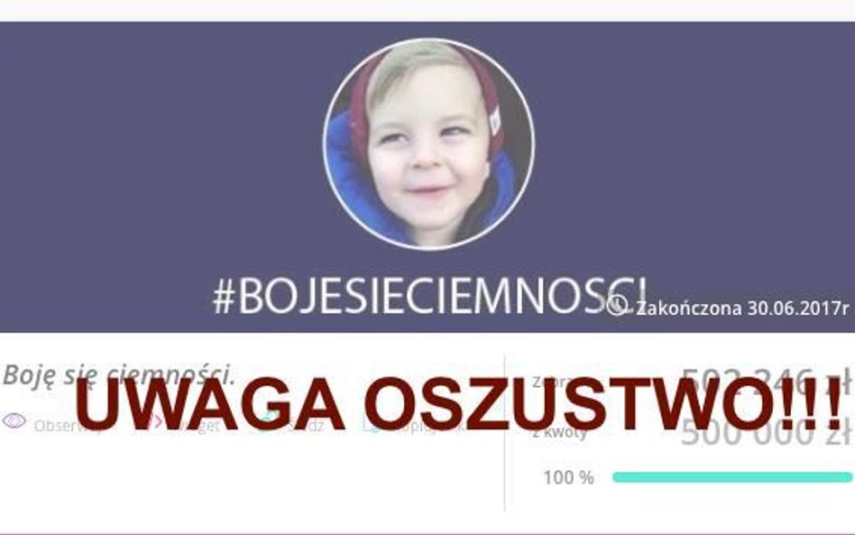 Popularna zbiórka to oszustwo?