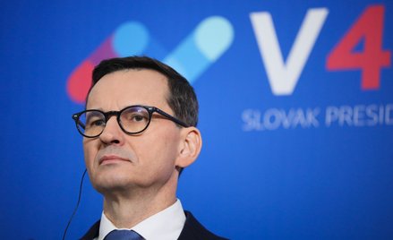 Premier Mateusz Morawiecki po obradach szczytu Szefów Państw i Rządów Grupy Wyszehradzkiej w Koszyca