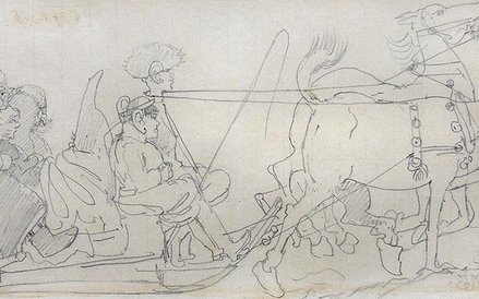 Jan Matejko - Przejażdżka saniami, 1880 r.