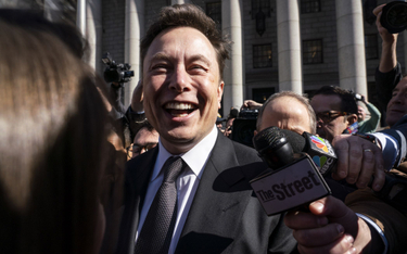 Elon Musk przed sądem federalnym w Nowym Jorku.