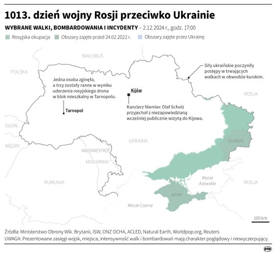Tak wyglądała sytuacja na froncie w 1013 dniu wojny