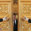 Prezydent Rosji Dmitrij Miedwiediew na Kremlu