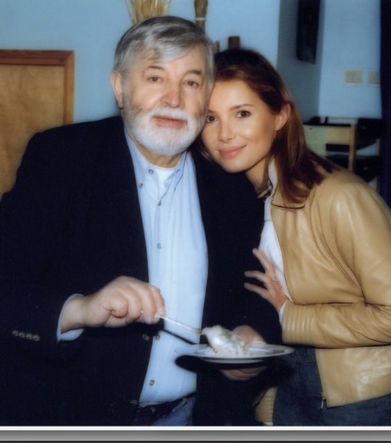 Anna Majewska z ojcem w 2001 roku