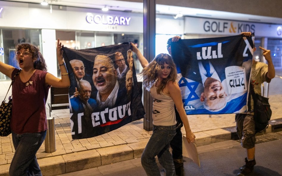 Demonstracja Izraelczyków, którzy chcą, by partie arabskie weszły do rządu Izraela