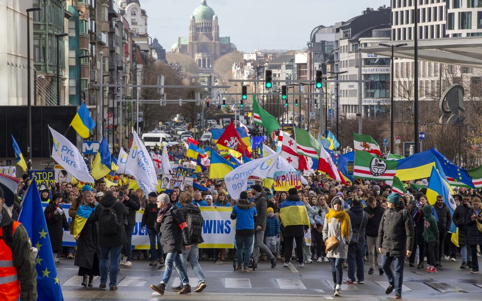 Proukraińska demonstracja w Brukseli