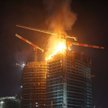 Potężny pożar na budowie wieżowca Warsaw Hub w stolicy