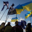 Protest przed ambasadą Rosji na Ukrainie