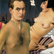 Christian Schad, "Selbstbildnis mit Modell", 1927 r.