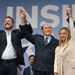 Od lewej: przewodniczący Ligi Matteo Salvini, lider Forza Italia Silvio Berlusconi, liderka partii B