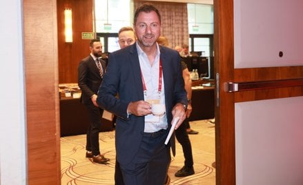 Jerzy Dudek, były reprezentant Polski i bramkarz Liverpoolu podczas Walnego Zgromadzenia Sprawozdawc