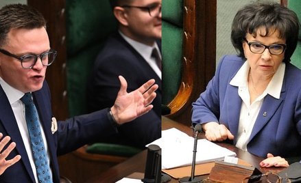 Szymon Hołownia i Elżbieta Witek