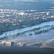 Po wysadzeniu tamy w Nowej Kachowce woda występuje z brzegów Dniepru