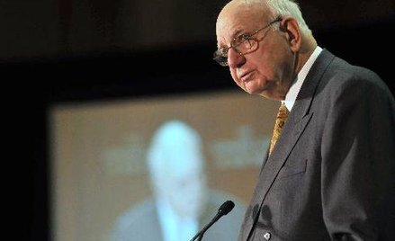 Paul Volcker, były szef Fed podczas spotkania Ekonomicznego Klubu Nowego Jorku