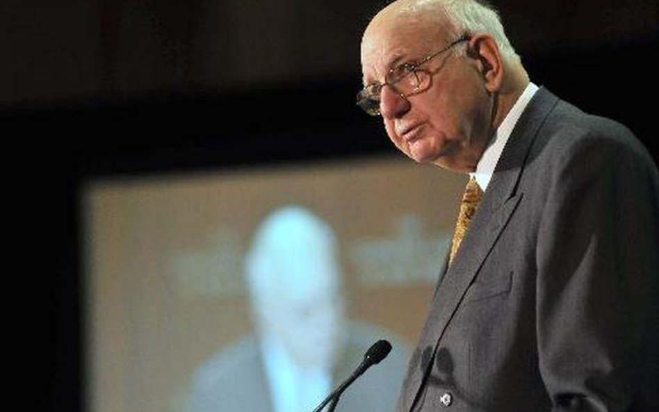 Paul Volcker, były szef Fed podczas spotkania Ekonomicznego Klubu Nowego Jorku