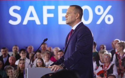 Prezydent RP Karol Nawrocki podczas spotkania z mieszkańcami powiatu kieleckiego w Chmielniku