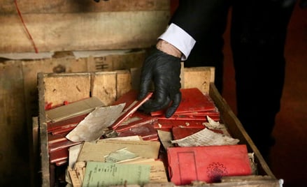 Materiały znalezione w piwnicy Sądu Najwyższego Argentyny