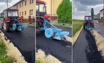Rolnik z Gliwic zaorał świeżo wylany asfalt. Jest petycja o zwolnienie go z aresztu