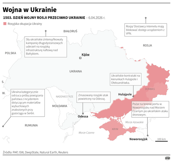 Na terenie kluczowego rosyjskiego portu w Noworosyjsku nad Morzem Czarnym, w tym znajdującego się ta