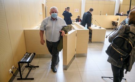 Ojciec ofiary Andrzej Tylman  na sali rozpraw Sądu Okręgowego w Poznaniu