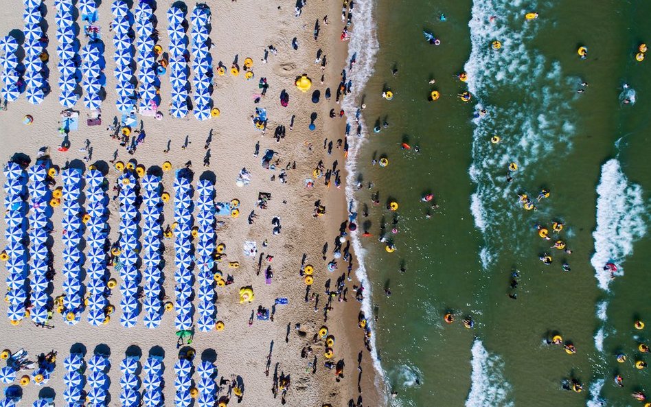 Plaża Haeundae w Busan w Korei Południowej.