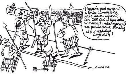 Komentarz rysunkowy. Hunowie pod murami