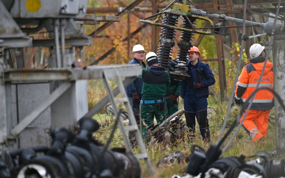 Uszkodzona infrastruktura energetyczna na Ukrainie