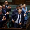 Premier Donald Tusk po głosowaniu nad udzieleniem wotum zaufania dla kierowanego przez niego rządu