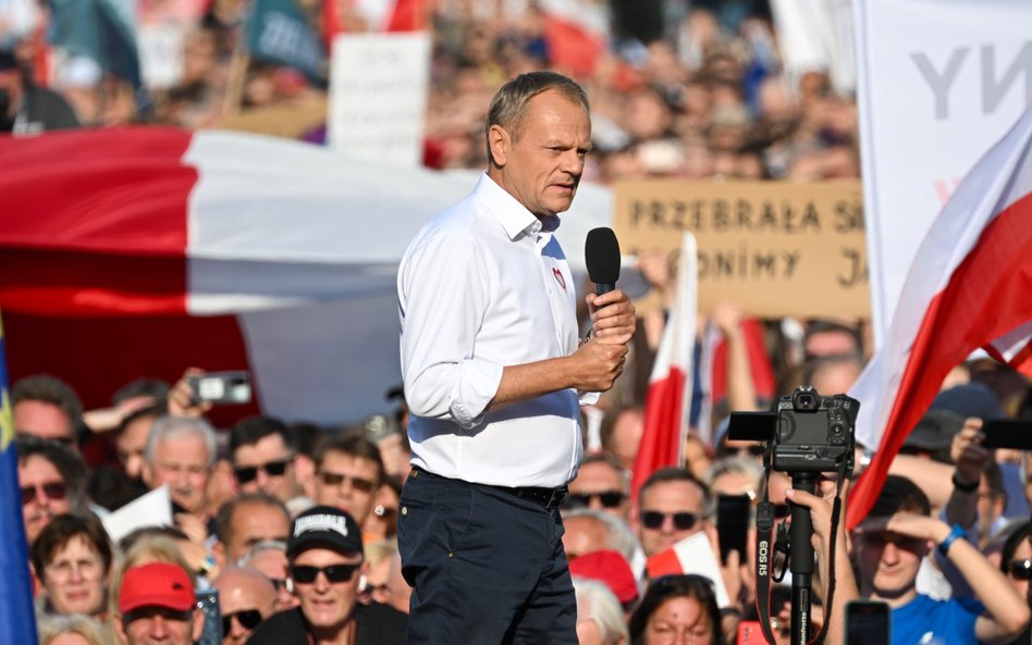 W Poznaniu Donald Tusk (na zdjęciu) mówił m.in. o sytuacji kobiet w Polsce i ich bezpieczeństwie.