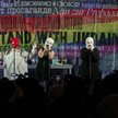 22 lutego 2025, Berlin. Koncert Pussy Riot przeciwko wojnie na Ukrainie przy Bramie Brandenburskiej.