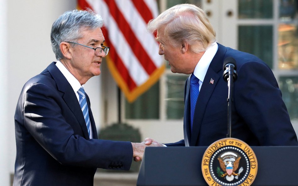 Prezydent USA Donald Trump i Jerome Powell w Białym Domu 2 listopada 2017 r.