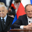 Prezes PiS Jarosław Kaczyński i premier Donald Tusk