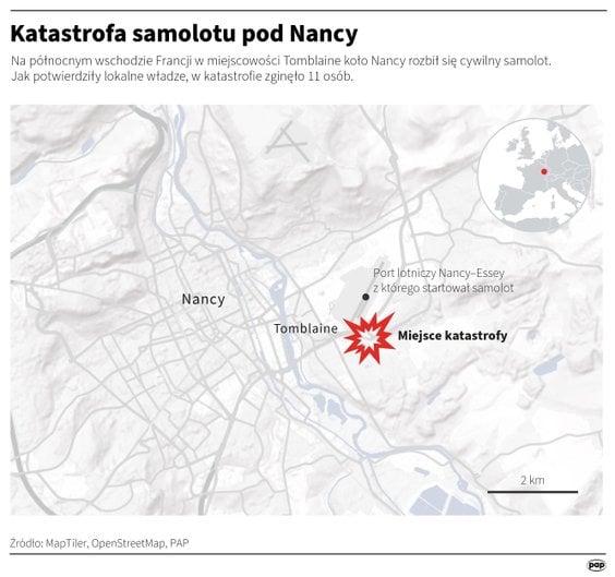 Miejsce katastrofy we Francji