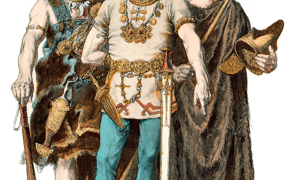 Germanie Plemiona: Cheruskowie, Chaukowie, Marsowie, Brukterowie. Og&#xf3;&#x142;em ich si&#x142;y s