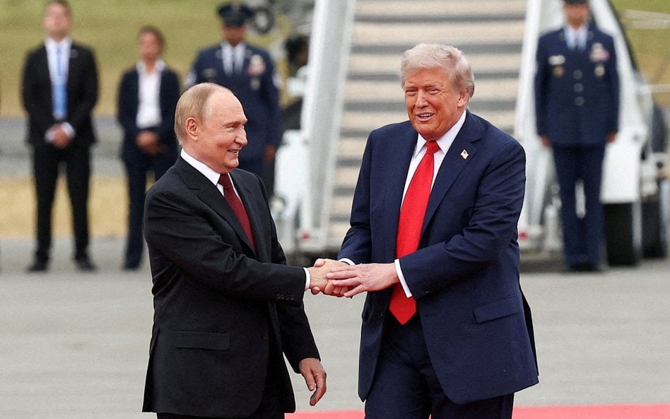 Powitanie Władimira Putina na lotnisku w Anchorage