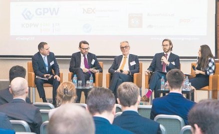 Od lewej: Luke Jeffs (Global Investor Group), Filip Paszke (DM PKO BP), Franz Bichler (Erste), Quint