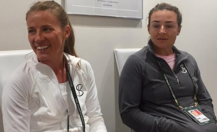 Alicja Rosolska (z lewej) i Abigail Spears, deblowe półfinalistki Wimbledonu 2018