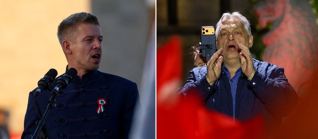 Viktor Orbán i Péter Magyar