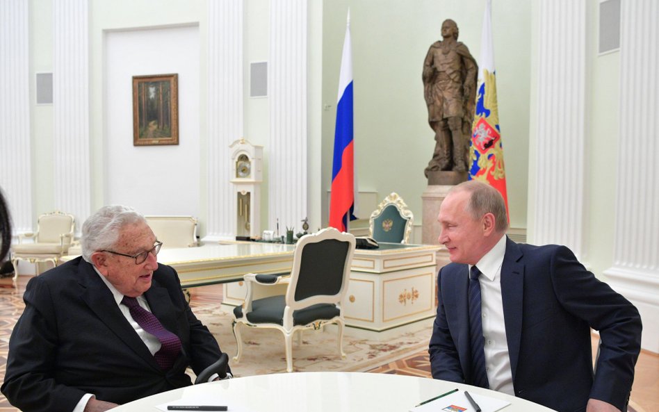 Henry Kissinger w czasie spotkania z Władimirem Putinem w 2017 roku