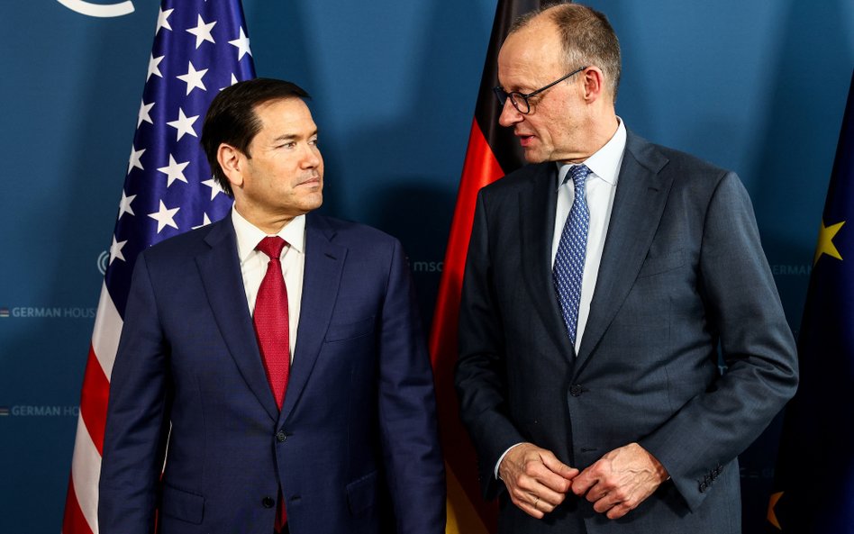 Marco Rubio i Friedrich Merz w Monachium