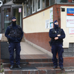 Policja przed siedzibą Prawa i Sprawiedliwości na ulicy Nowogrodzkiej w Warszawie