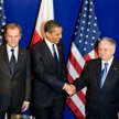 Spotkanie w Pradze, od lewej: Donald Tusk, Barack Obama i Lech Kaczyński