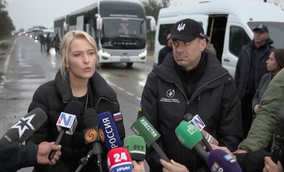 Rosyjska rzeczniczka praw człowieka Jana Lantratowa i ukraiński rzecznik praw człowieka Dmytro Łubin