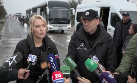 Rosyjska rzeczniczka praw człowieka Jana Lantratowa i ukraiński rzecznik praw człowieka Dmytro Łubin