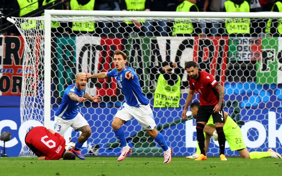 Euro 2024, mecz Włochy-Albania. Nicolo Barella zdobył bramkę na 2:1