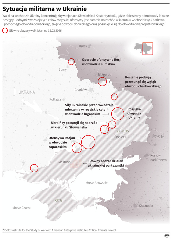 Sytuacja militarna na Ukrainie (stan na 17 marca)