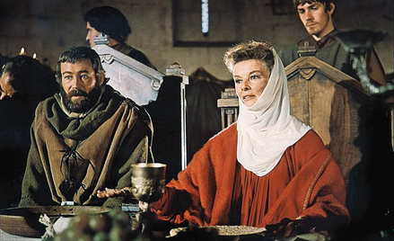 Kadr z filmu „Lew w zimie” (1968 r.) w reżyserii Anthony’ego Harveya. Wybitne aktorskie kreacje stwo