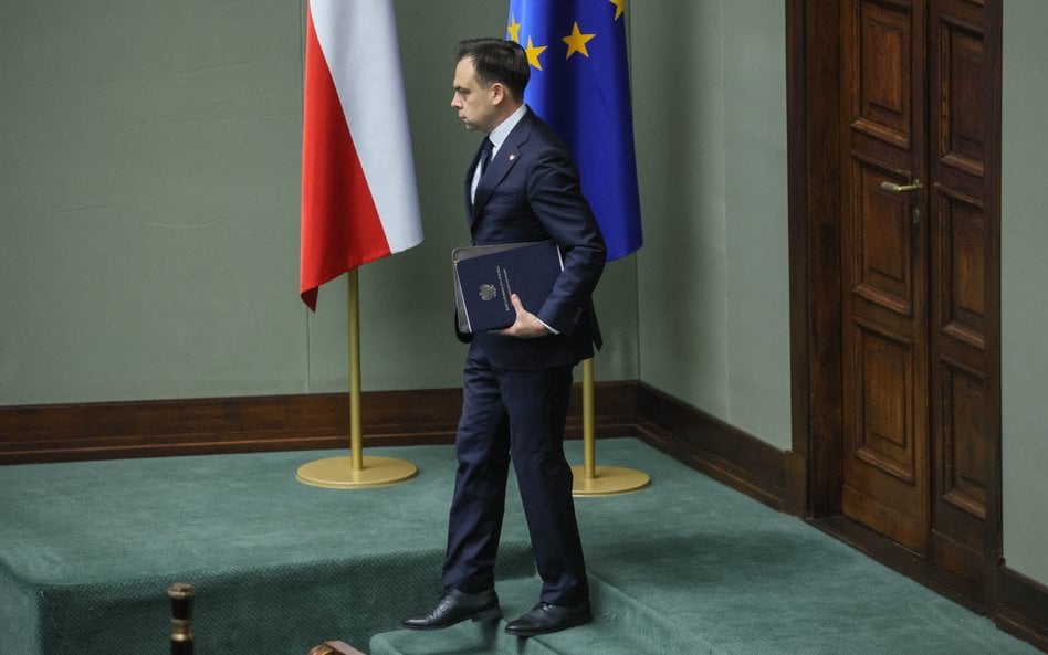 Minister finansów i gospodarki Andrzej Domański w Sejmie