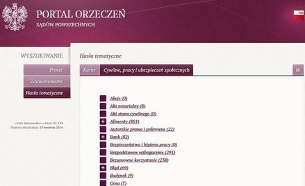 Portal z orzeczeniami sądów coraz popularniejszy